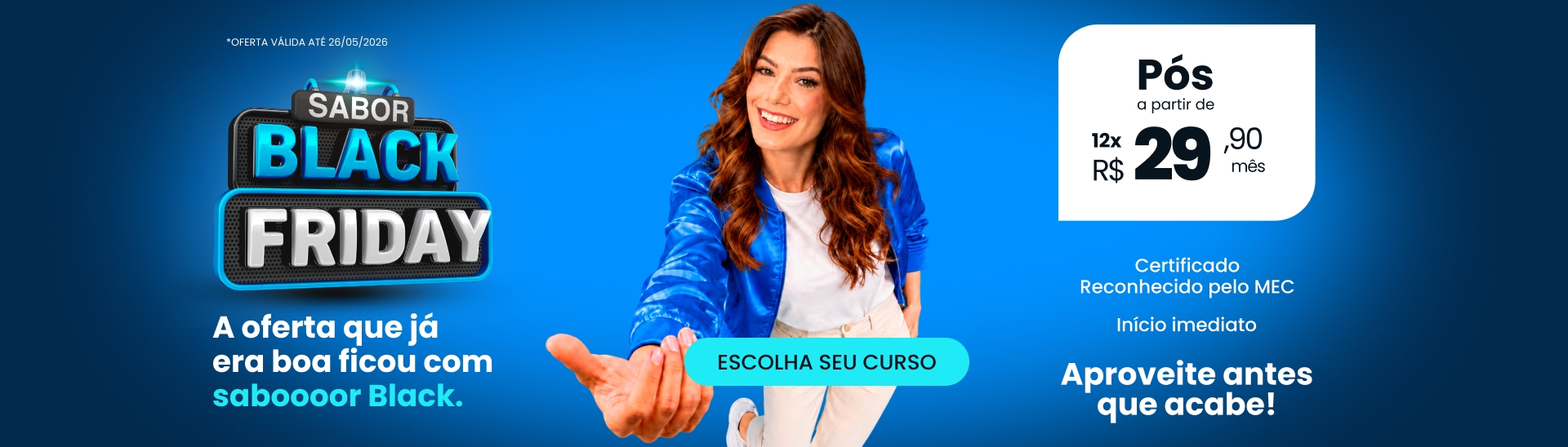 Sabooor Black! Para você já ir sentindo o gostinho de preço baixo. Pós a partir de 12x de R$29,90!