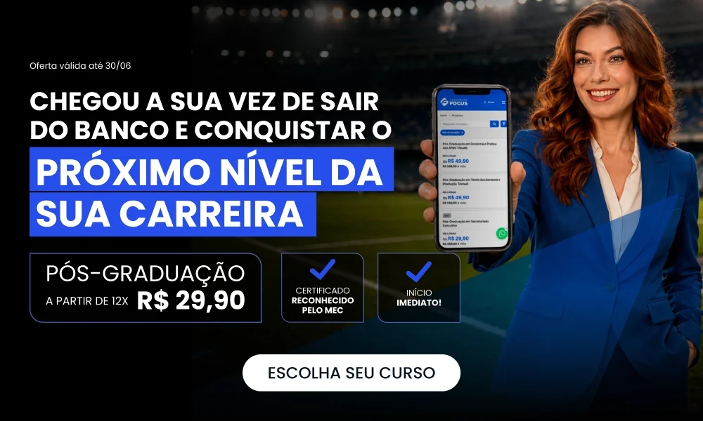 Chegou a sua vez de sair do banco e conquistar o próximo nível da sua carreira. Pós-graduação a partir de 12x 29.90.
